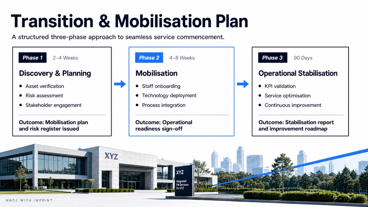 Synthetic Imprint transition and mobilisation plan slide